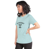 Outdoorsy Campfire HEATHER Short-Sleeve Unisex Womens T-Shirt