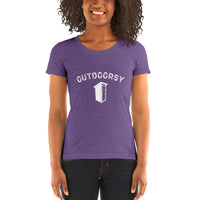 Outdoorsy Outhouse Womens Short Sleeve Tri-blend T-Shirt