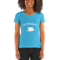 Outdoorsy Camping Womens Short Sleeve Tri-blend T-Shirt