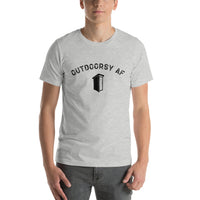 Outdoorsy AF Outhouse HEATHER Short-Sleeve Unisex T-Shirt