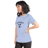 Outdoorsy Campfire HEATHER Short-Sleeve Unisex Womens T-Shirt