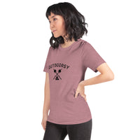 Outdoorsy Campfire HEATHER Short-Sleeve Unisex Womens T-Shirt