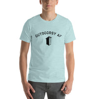 Outdoorsy AF Outhouse HEATHER Short-Sleeve Unisex T-Shirt