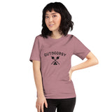 Outdoorsy Campfire HEATHER Short-Sleeve Unisex Womens T-Shirt