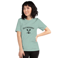 Outdoorsy Campfire HEATHER Short-Sleeve Unisex Womens T-Shirt