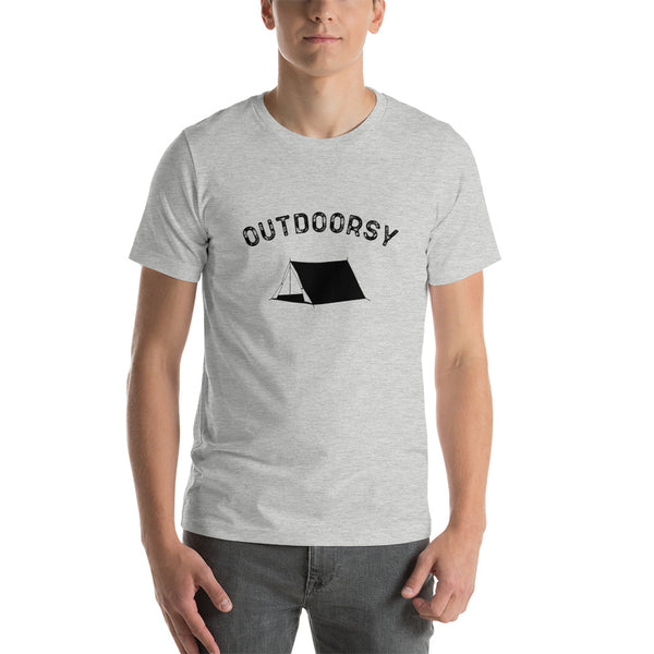 Outdoorsy Camping Short-Sleeve Unisex Men's HEATHER T-Shirt