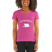 Outdoorsy Camping Womens Short Sleeve Tri-blend T-Shirt