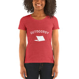 Outdoorsy Camping Womens Short Sleeve Tri-blend T-Shirt