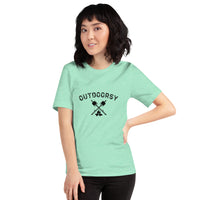 Outdoorsy Campfire HEATHER Short-Sleeve Unisex Womens T-Shirt