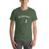 Outdoorsy Fishing Short-Sleeve Unisex Men's HEATHER T-Shirt