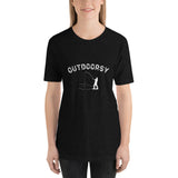 Outdoorsy Fishing HEATHER Short-Sleeve Unisex Womens T-Shirt