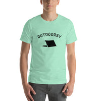 Outdoorsy Camping Short-Sleeve Unisex Men's HEATHER T-Shirt