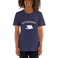 Outdoorsy Camping HEATHER Short-Sleeve Unisex Women's T-Shirt