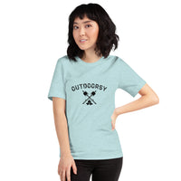 Outdoorsy Campfire HEATHER Short-Sleeve Unisex Womens T-Shirt