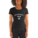 Outdoorsy Campfire Womens Short Sleeve Tri-Blend T-Shirt