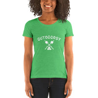 Outdoorsy Campfire Womens Short Sleeve Tri-Blend T-Shirt