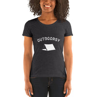 Outdoorsy Camping Womens Short Sleeve Tri-blend T-Shirt