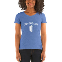 Outdoorsy Outhouse Womens Short Sleeve Tri-blend T-Shirt