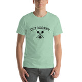 Outdoorsy Campfire Short-Sleeve Unisex Men's HEATHER T-Shirt