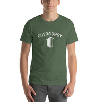 Outdoorsy Outhouse HEATHER Short-Sleeve Unisex Men's T-Shirt