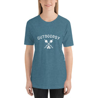 Outdoorsy Campfire HEATHER Short-Sleeve Unisex Womens T-Shirt